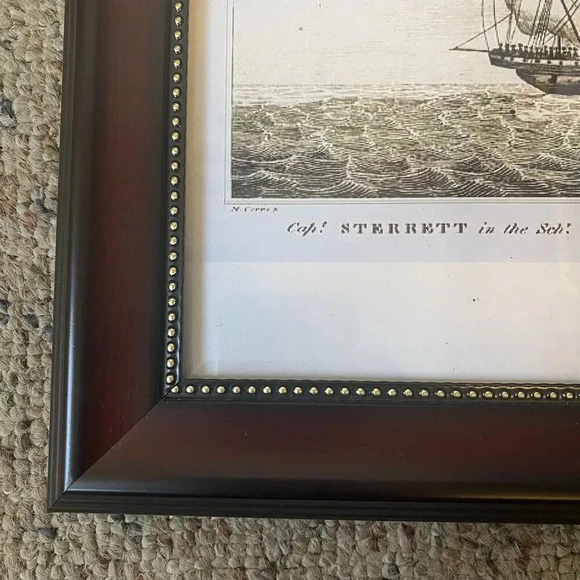VTG Capt Sterrett Enterprise paying tribute Tripoli August 1801 Frame Art Print - Picture 7 of 8